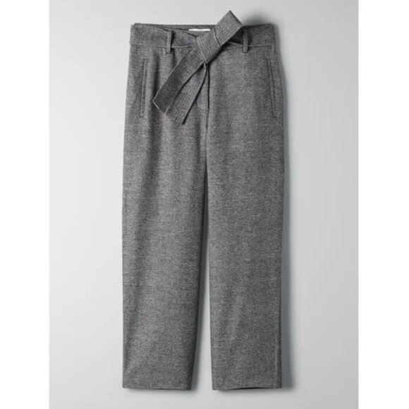 Aritzia Wilfred Jallade Wool Tie Front Pants in Grey - Picture 3 of 9